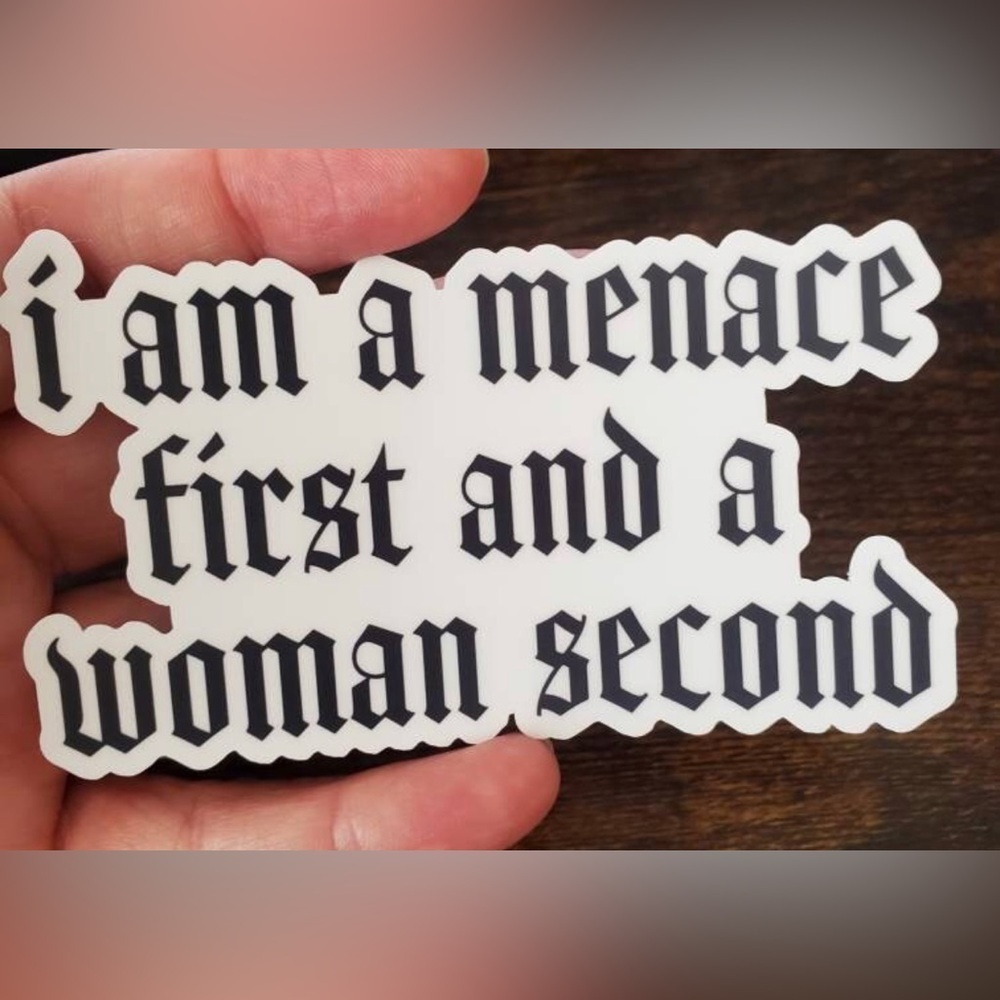 I Am A Menace Meme Sticker Water Bottle Laptop Notebook Funny